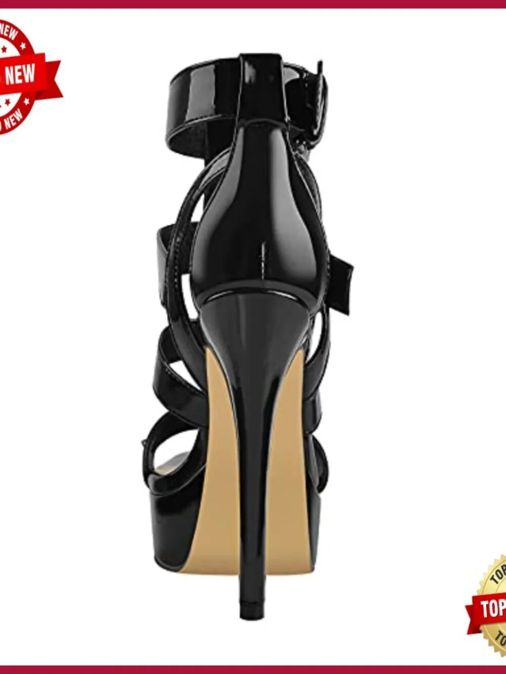Studded Stiletto Heels Platform Sandals Ankle Strap Prom Party